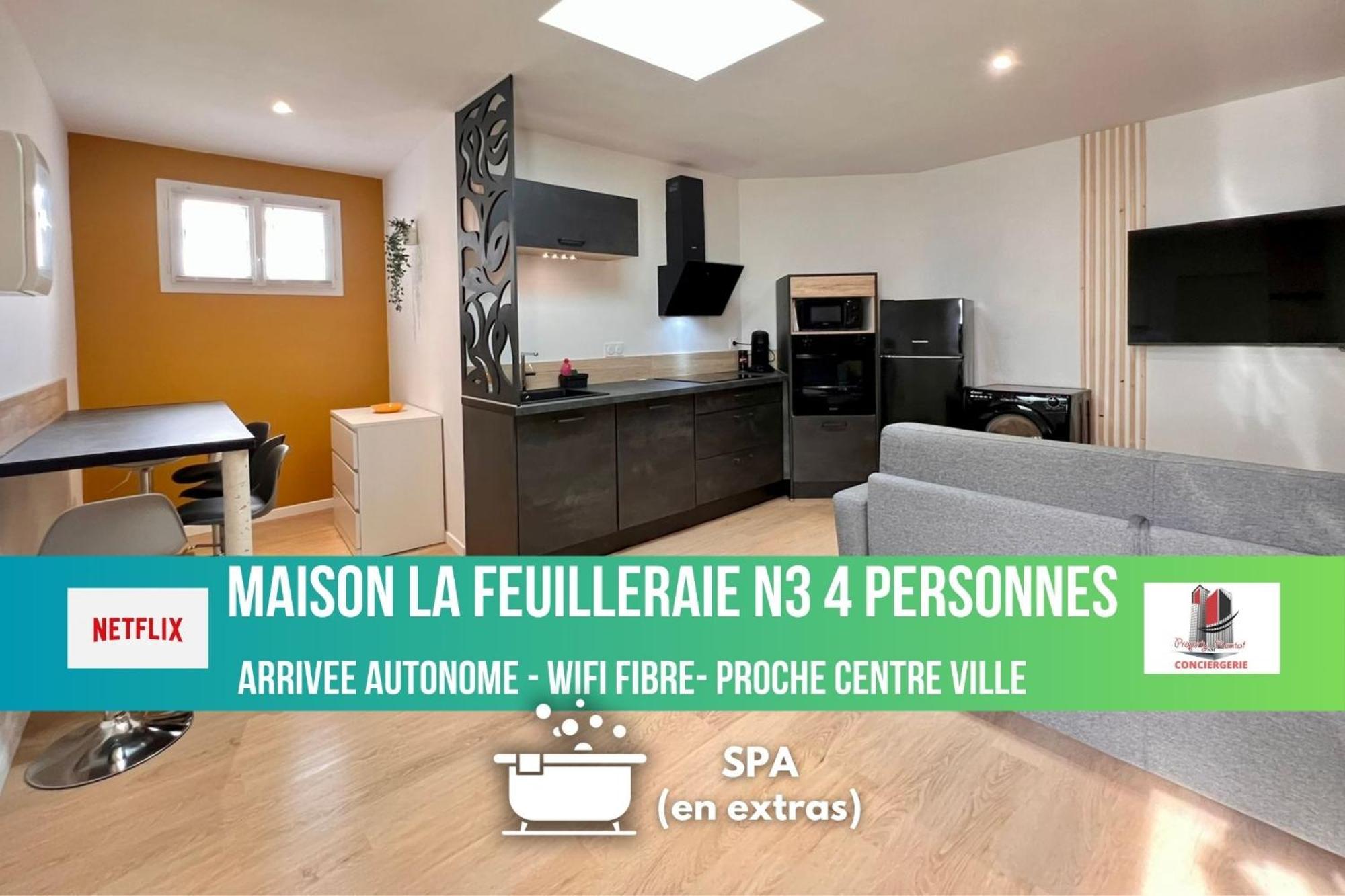 Maison La Feuilleraie N3-Standingmaison-Wifi-Proche Centre Ville-Property Rental Nm فونتيناي لو كومت المظهر الخارجي الصورة